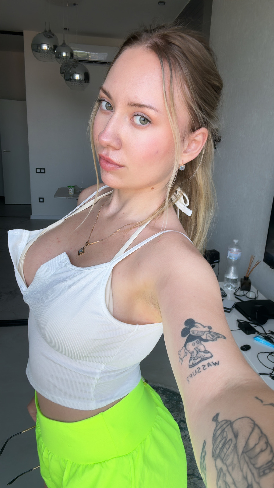 KateV in her underwear in Niamey