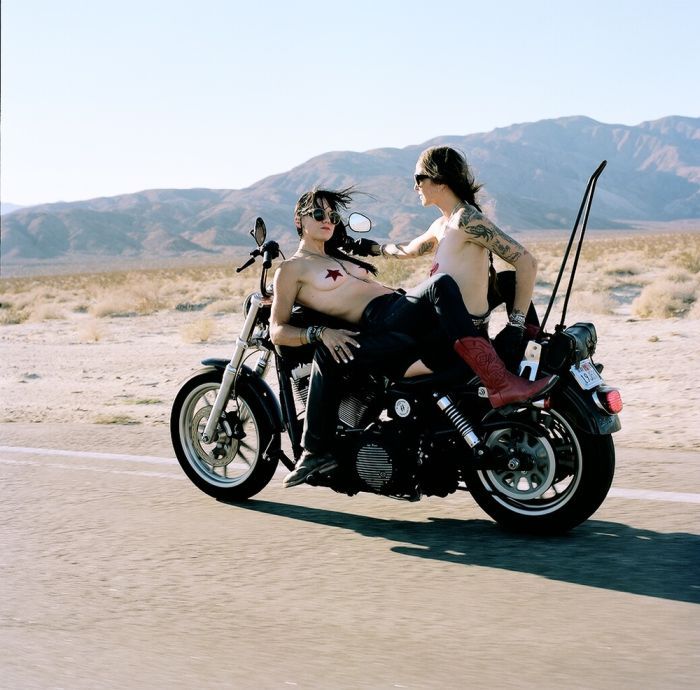 Girls on a motorcycle in Niamey